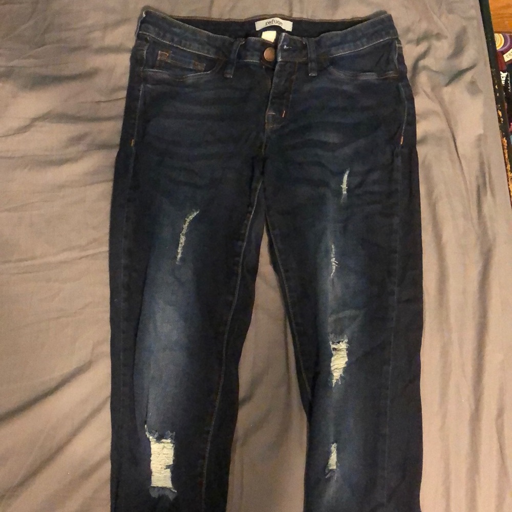 Distressed jeans